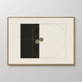 Orbit & Echo – black and white abstract canvas wall art print by Aspire Prints
