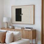 Orbit & Echo – black and white abstract canvas wall art print by Aspire Prints