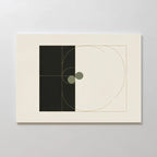Orbit & Echo – black and white abstract canvas wall art print by Aspire Prints