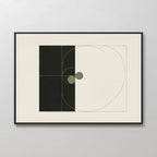 Orbit & Echo – black and white abstract canvas wall art print by Aspire Prints