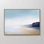 Where the Cliffs Meet the Sky – blue coastal canvas wall art print by Aspire Prints