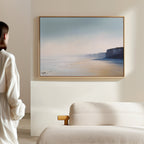 Where the Cliffs Meet the Sky – blue coastal canvas wall art print by Aspire Prints