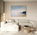 Where the Cliffs Meet the Sky – blue coastal canvas wall art print by Aspire Prints
