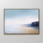 Where the Cliffs Meet the Sky – blue coastal canvas wall art print by Aspire Prints