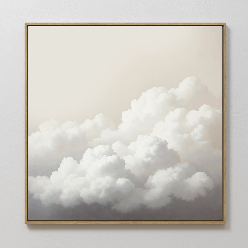 Whispers in the Sky Canvas Print – neutral-toned cloud canvas wall art print by Aspire Prints