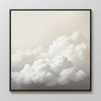 Whispers in the Sky Canvas Print – neutral-toned cloud canvas wall art print by Aspire Prints