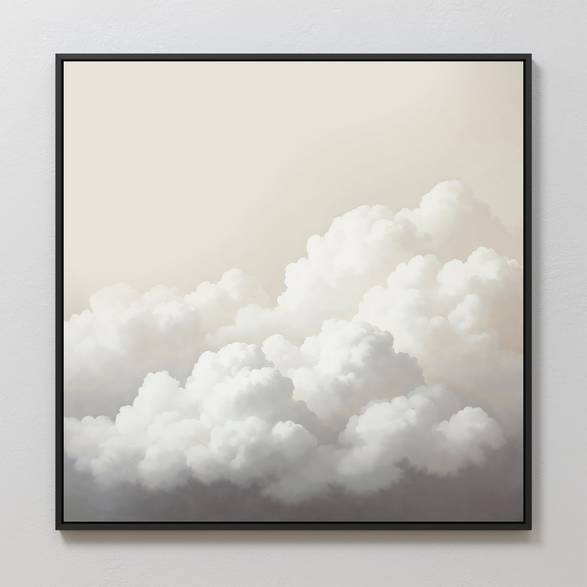 Whispers in the Sky Canvas Print – neutral-toned cloud canvas wall art print by Aspire Prints