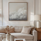 Whispers in the Sky Canvas Print – neutral-toned cloud canvas wall art print by Aspire Prints