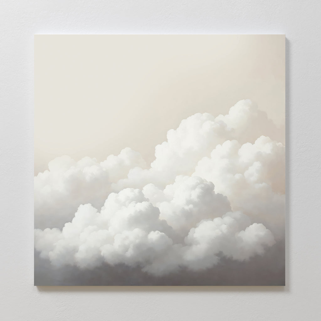 Whispers in the Sky Canvas Print – neutral-toned cloud canvas wall art print by Aspire Prints