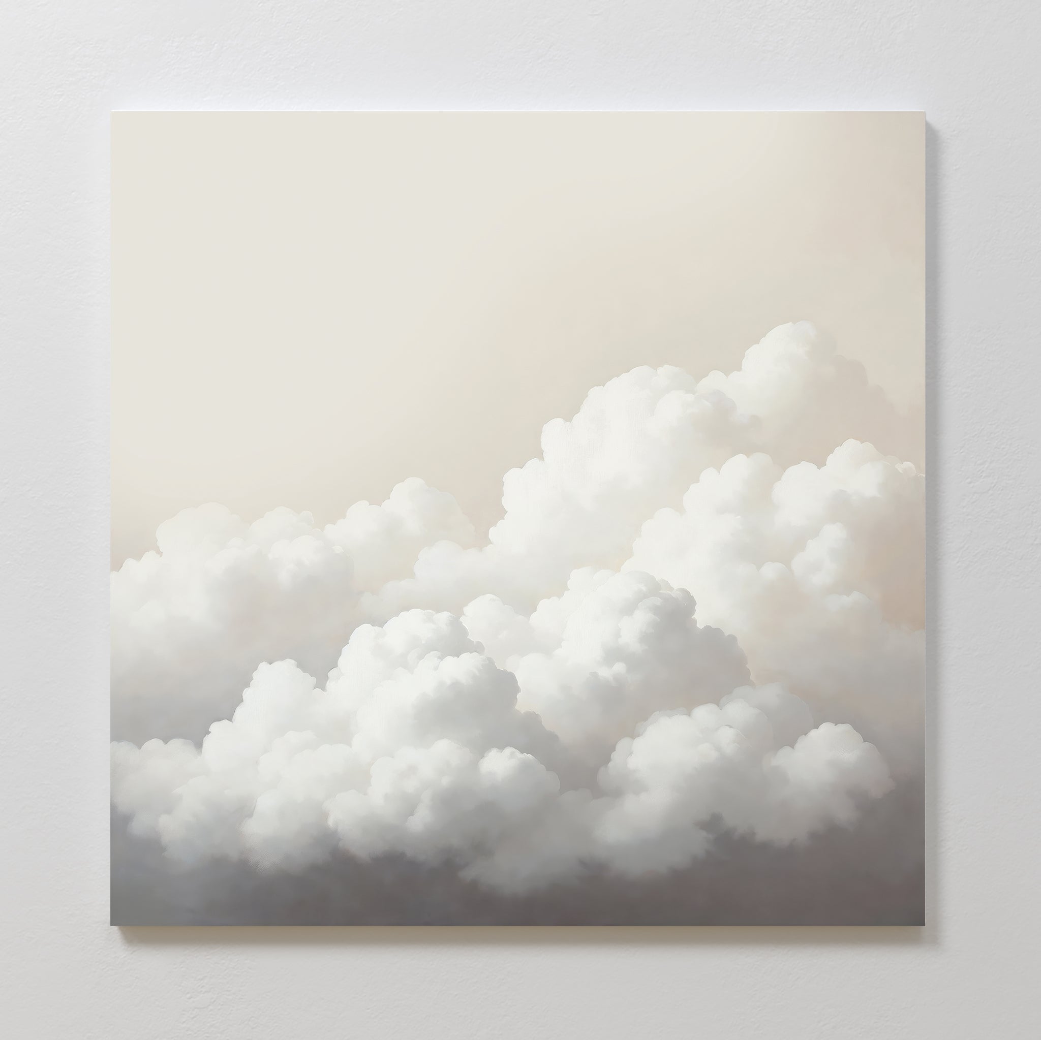 Whispers in the Sky Canvas Print – neutral-toned cloud canvas wall art print by Aspire Prints
