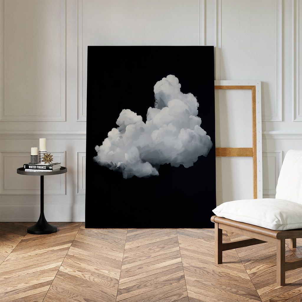 Whisper in the Void – black cloud canvas wall art print by Aspire Prints