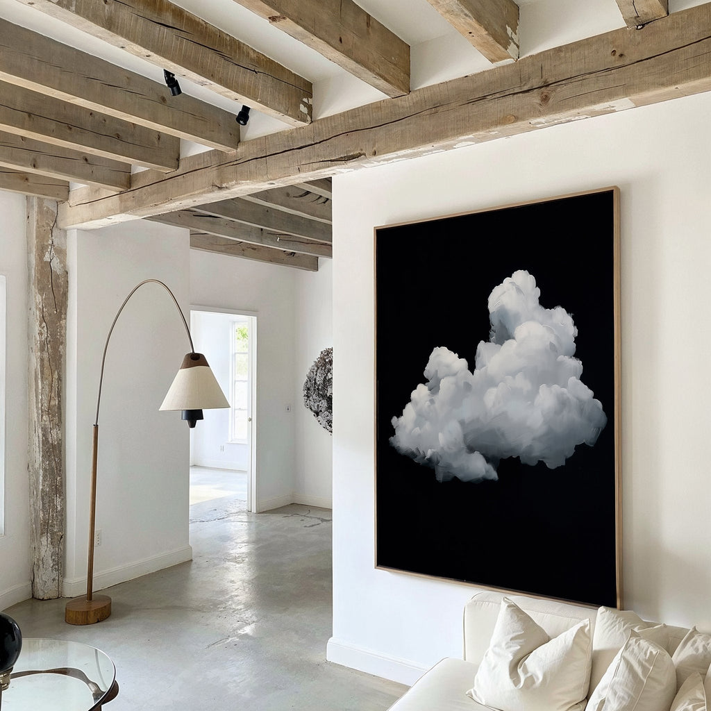 Whisper in the Void – black cloud canvas wall art print by Aspire Prints