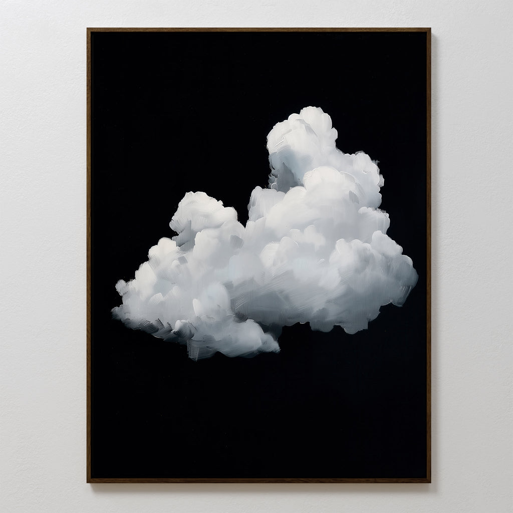 Whisper in the Void – black cloud canvas wall art print by Aspire Prints