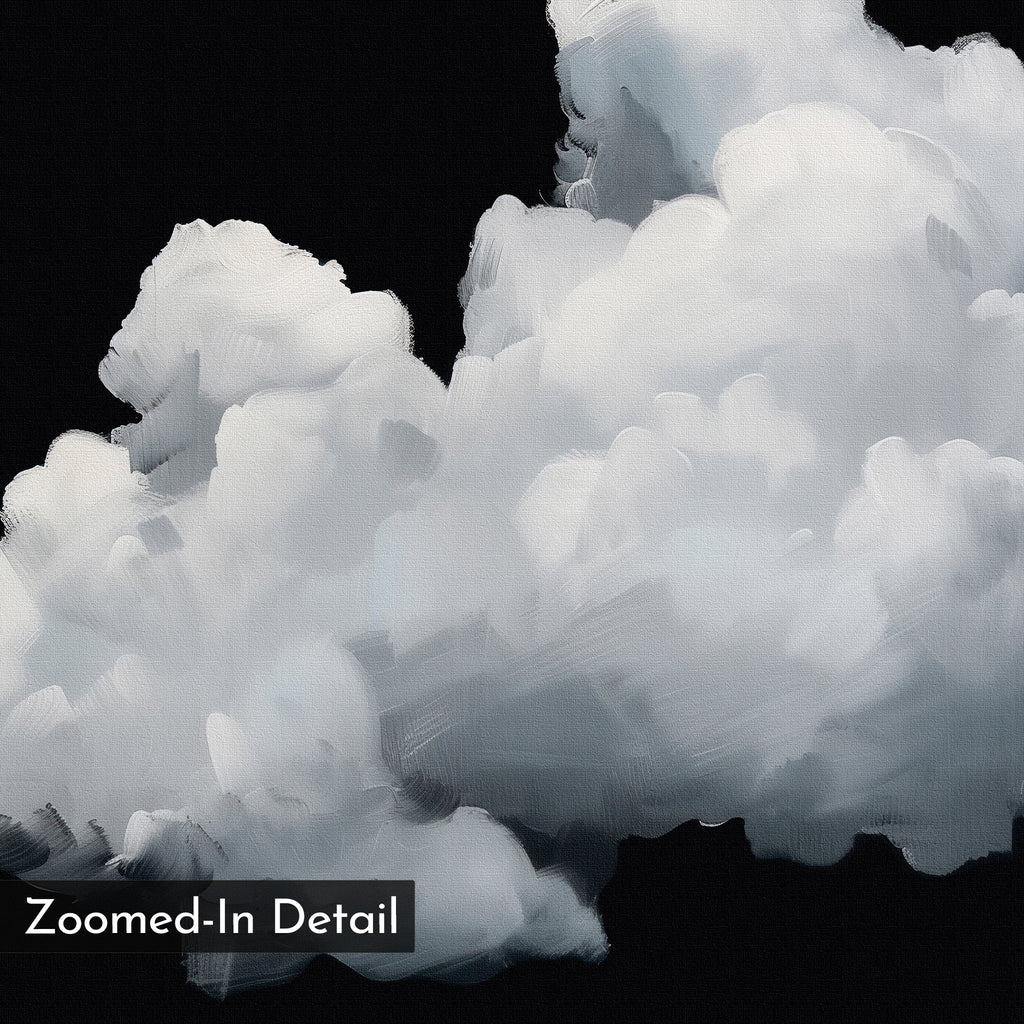 Whisper in the Void – black cloud canvas wall art print by Aspire Prints