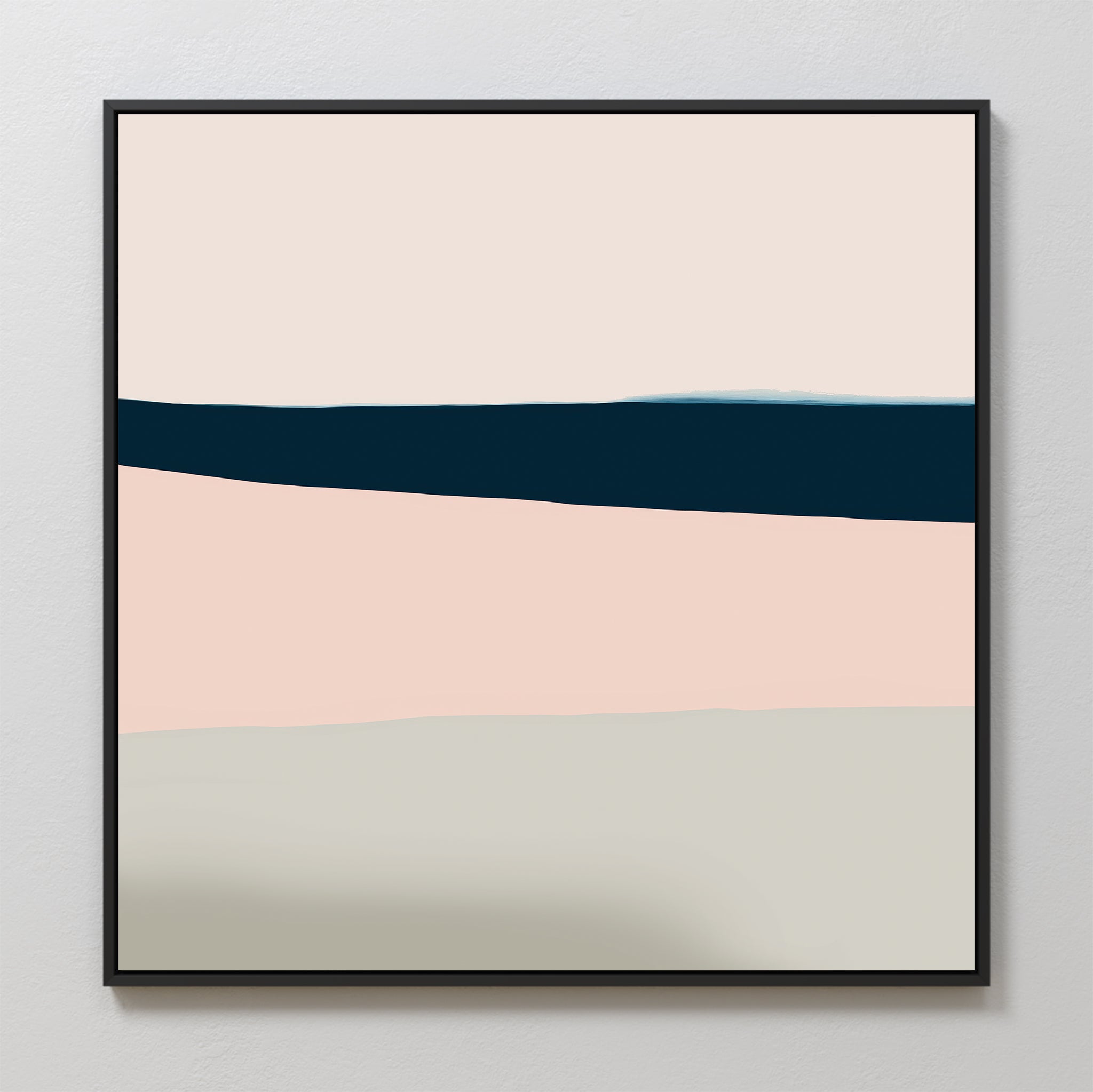 Whispers of the Tide – blue abstract canvas wall art print by Aspire Prints