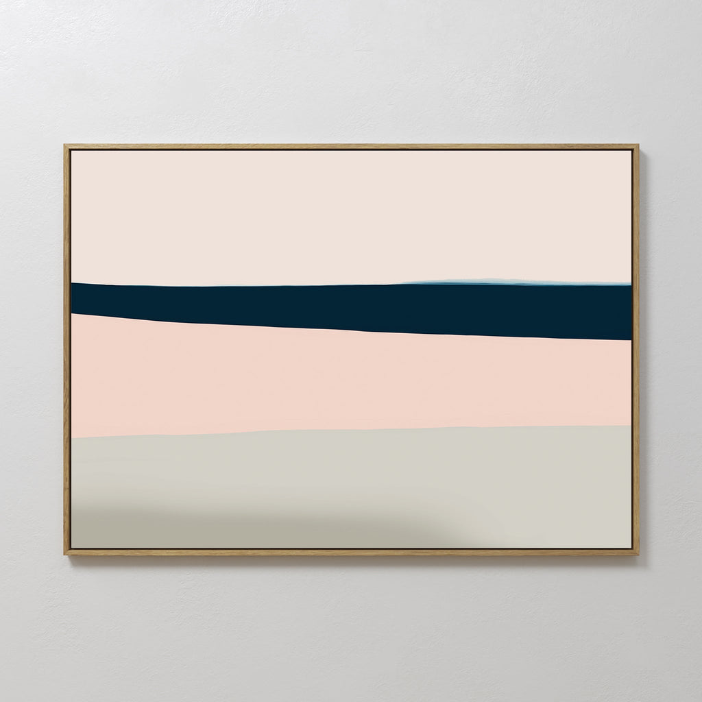 Whispers of the Shoreline – blue abstract canvas wall art print by Aspire Prints
