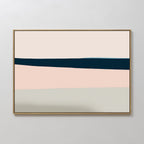 Whispers of the Shoreline – blue abstract canvas wall art print by Aspire Prints