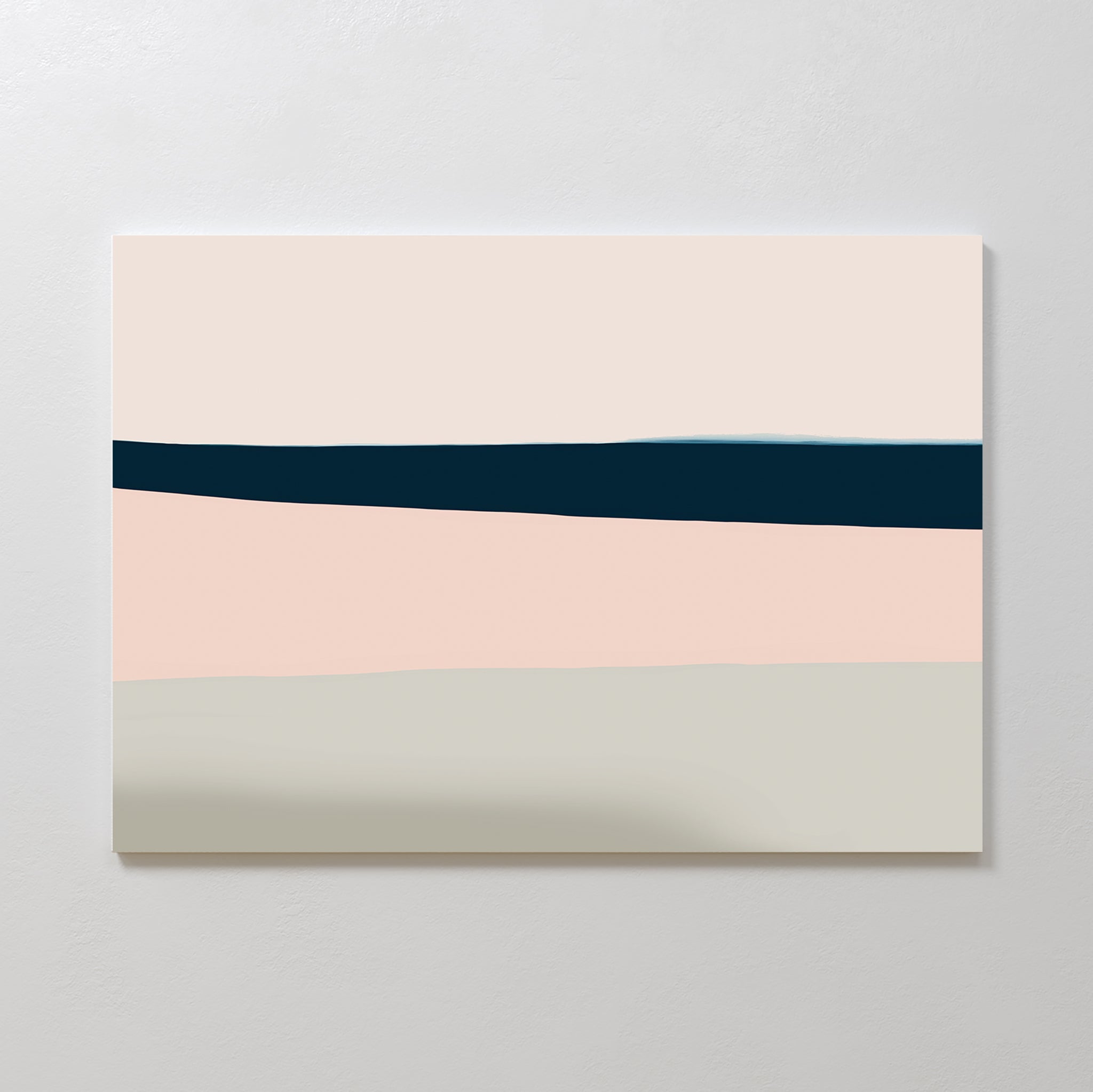 Whispers of the Shoreline – blue abstract canvas wall art print by Aspire Prints