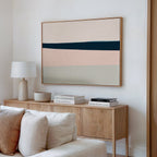Whispers of the Shoreline – blue abstract canvas wall art print by Aspire Prints