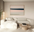 Whispers of the Shoreline – blue abstract canvas wall art print by Aspire Prints