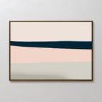 Whispers of the Shoreline – blue abstract canvas wall art print by Aspire Prints