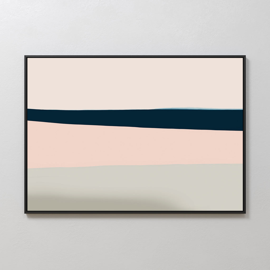 Whispers of the Shoreline – blue abstract canvas wall art print by Aspire Prints