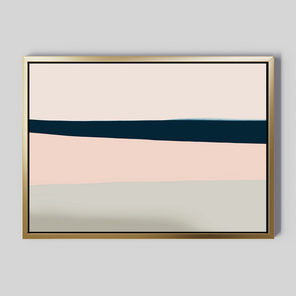 Whispers of the Shoreline – blue abstract canvas wall art print by Aspire Prints