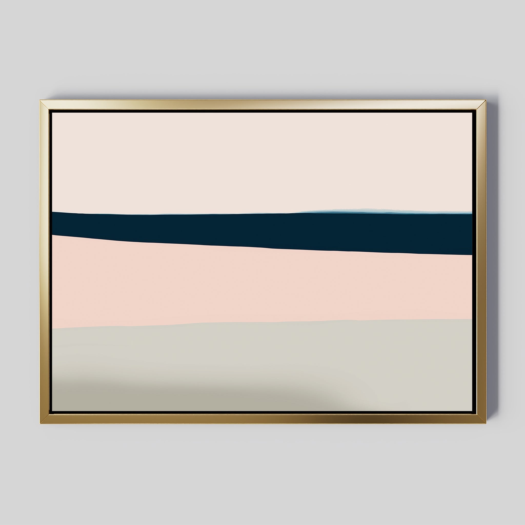 Whispers of the Shoreline – blue abstract canvas wall art print by Aspire Prints