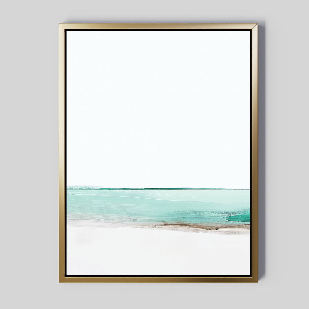 Whispers of the Tide – blue coastal canvas wall art print by Aspire Prints