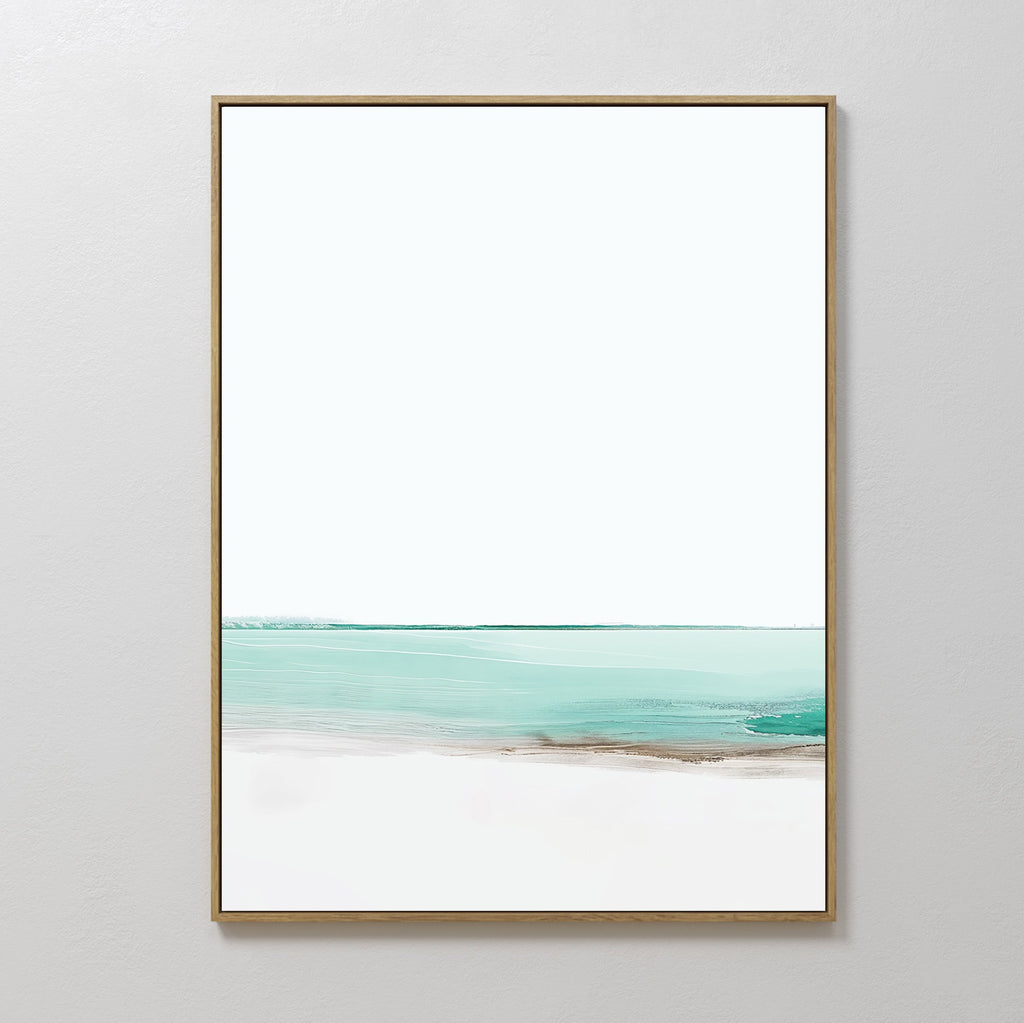 Whispers of the Tide – blue coastal canvas wall art print by Aspire Prints