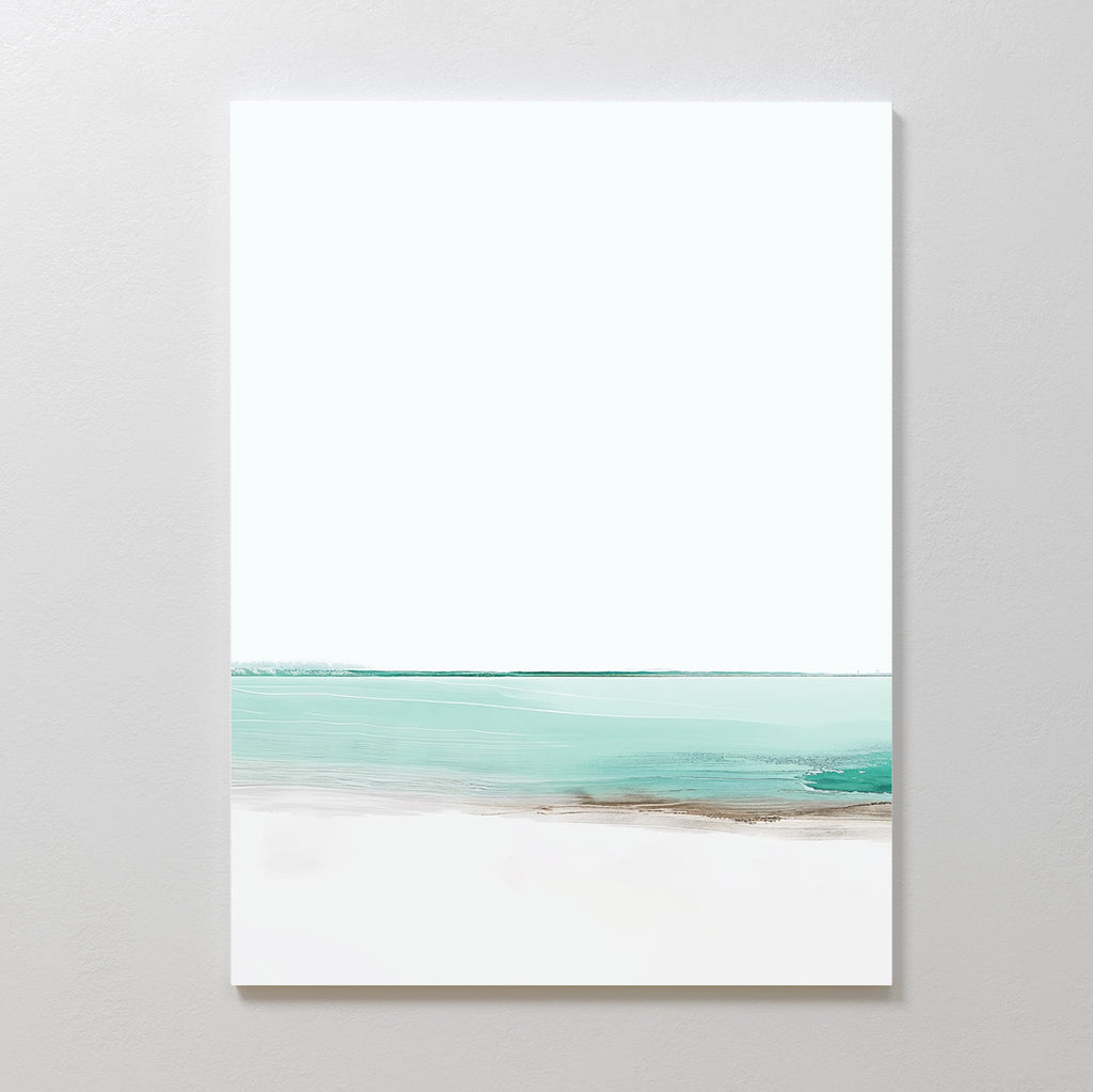 Whispers of the Tide – blue coastal canvas wall art print by Aspire Prints