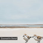 Whispers at the Tideline – neutral-toned vintage canvas wall art print by Aspire Prints