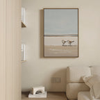Whispers at the Tideline – neutral-toned vintage canvas wall art print by Aspire Prints