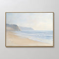 Whispers of the Tide – beige and white vintage canvas wall art print by Aspire Prints