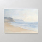 Whispers of the Tide – beige and white vintage canvas wall art print by Aspire Prints