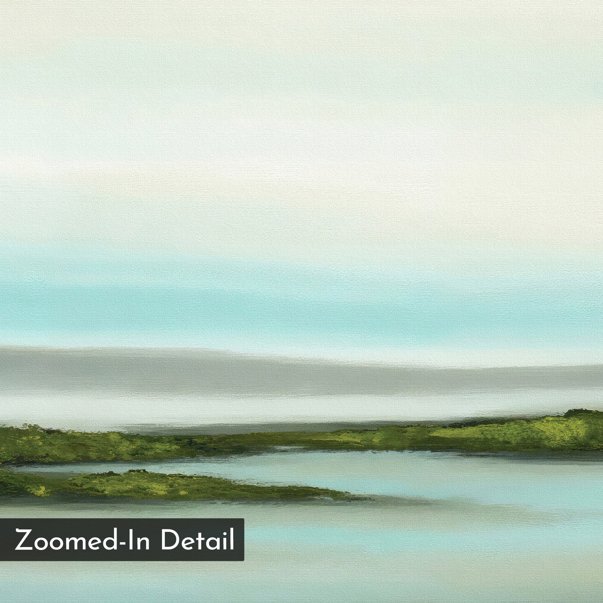 Whispers of the Tidewater – green coastal canvas wall art print by Aspire Prints