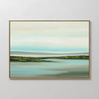 Whispers of the Tidewater – green coastal canvas wall art print by Aspire Prints