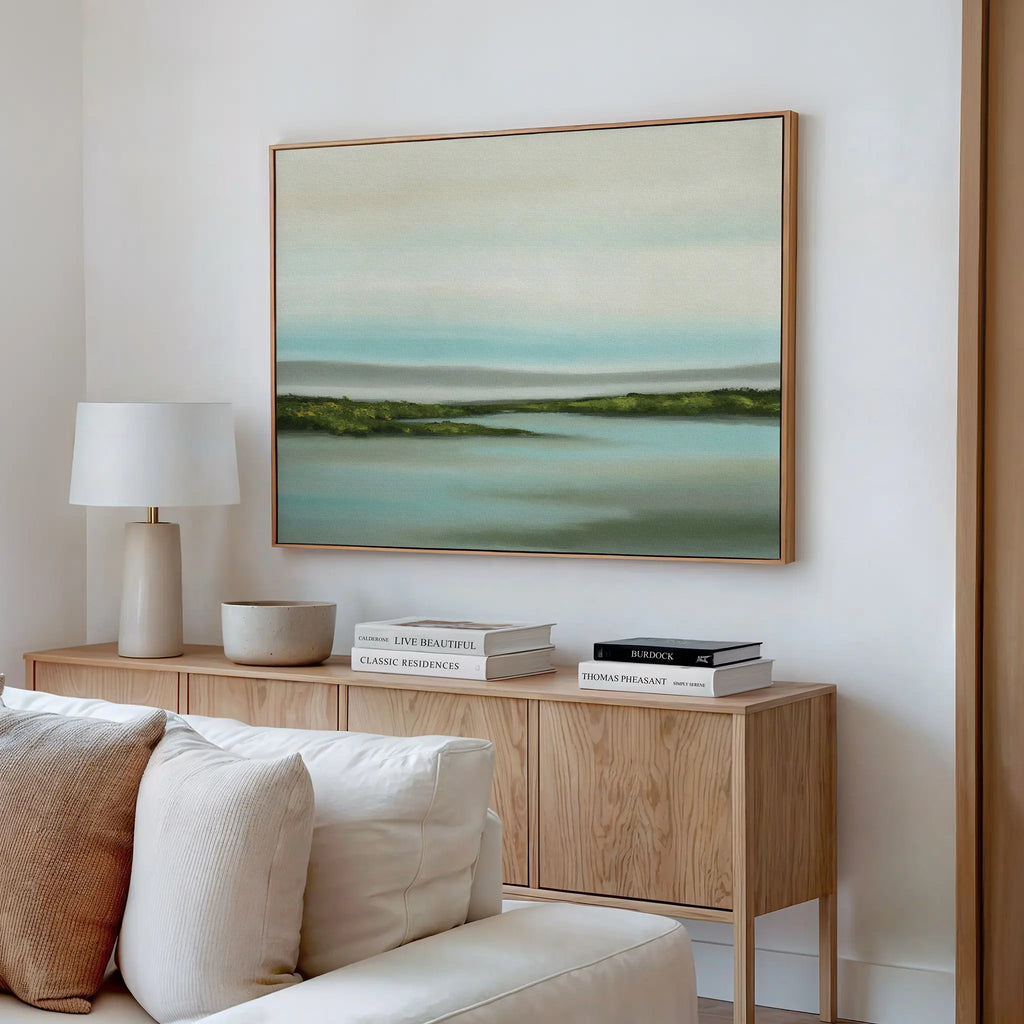 Whispers of the Tidewater – green coastal canvas wall art print by Aspire Prints