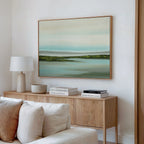 Whispers of the Tidewater – green coastal canvas wall art print by Aspire Prints