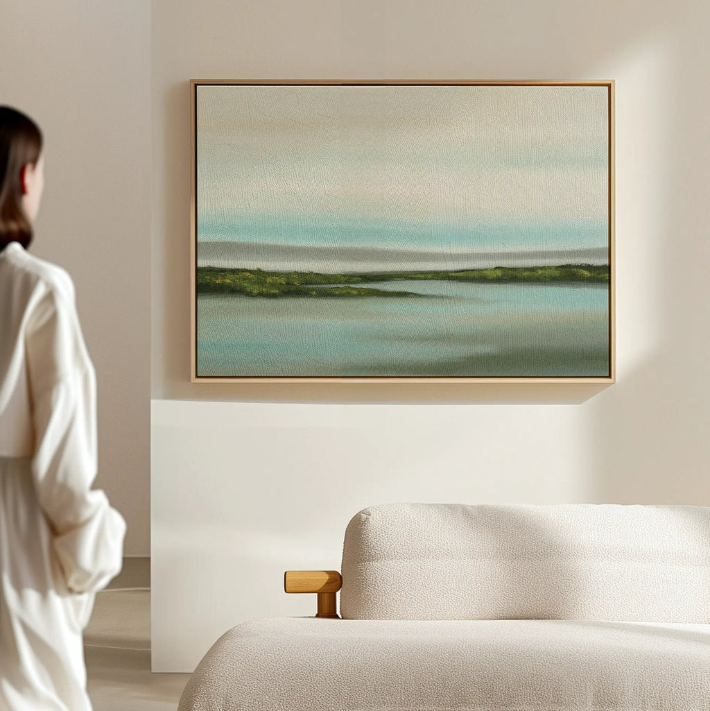 Whispers of the Tidewater – green coastal canvas wall art print by Aspire Prints
