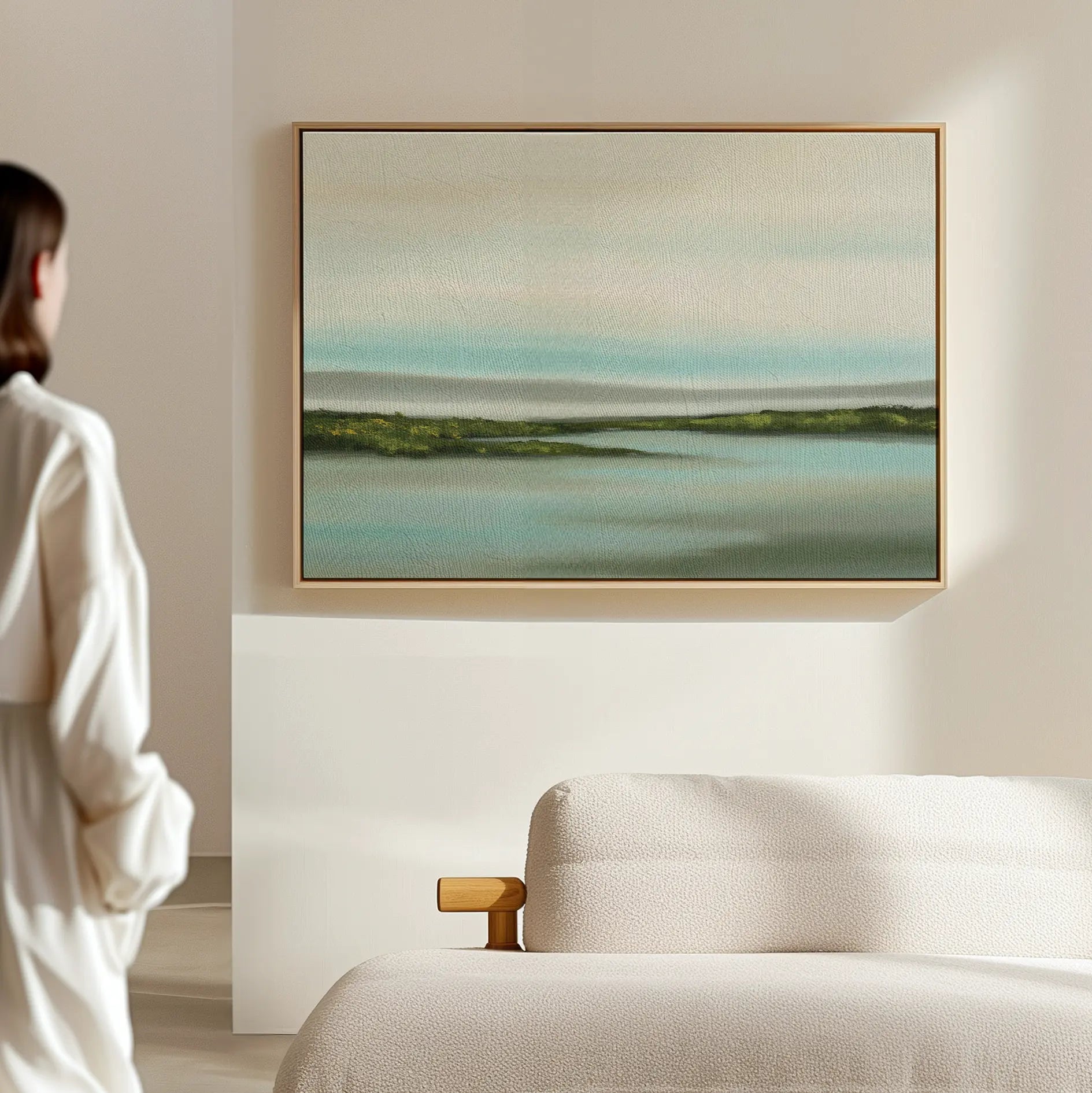 Whispers of the Tidewater – green coastal canvas wall art print by Aspire Prints