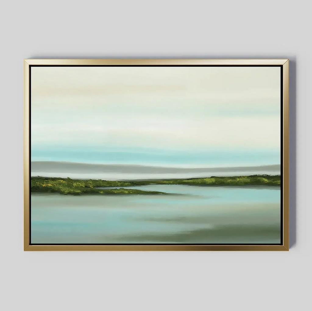 Whispers of the Tidewater – green coastal canvas wall art print by Aspire Prints