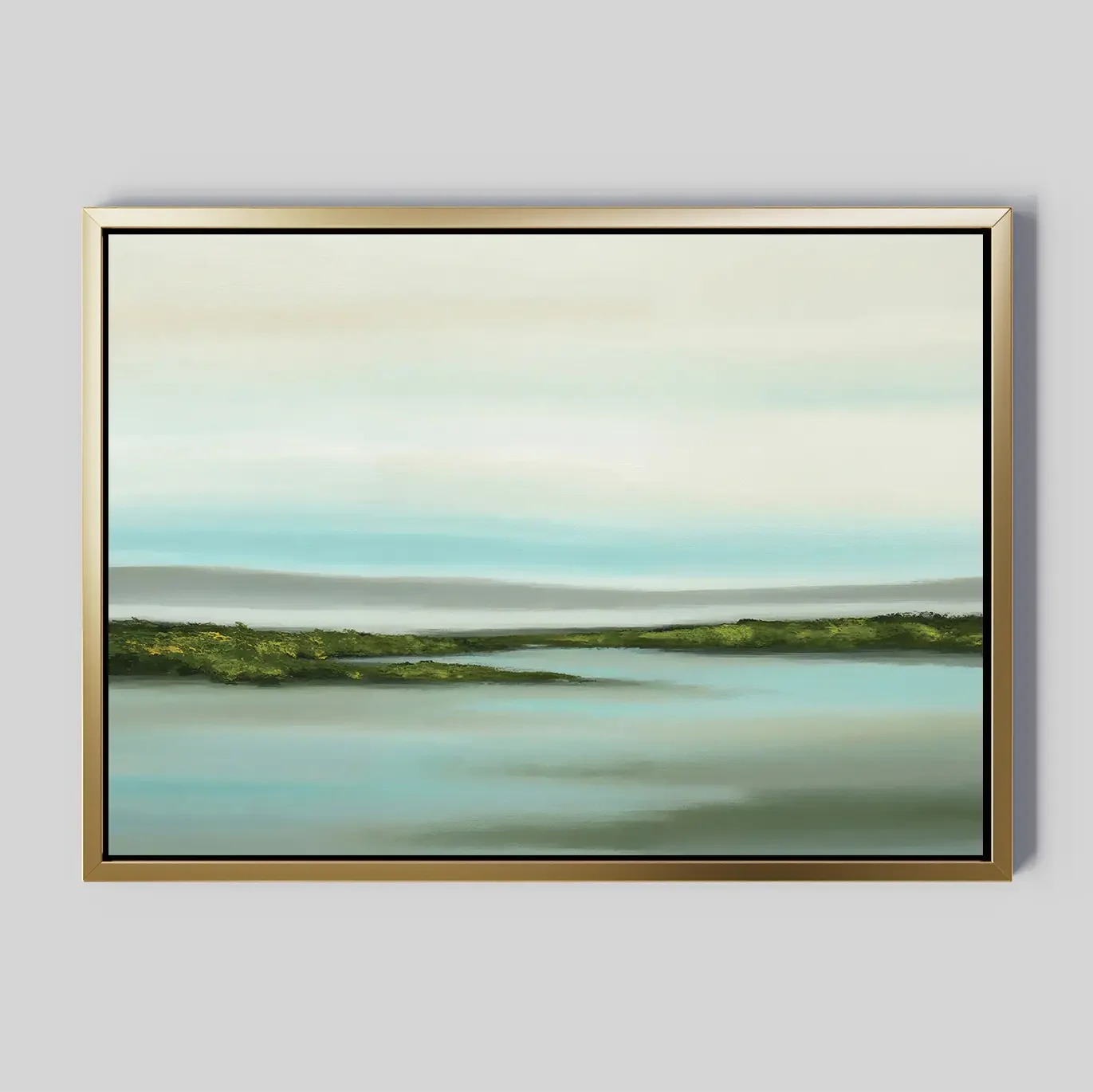 Whispers of the Tidewater – green coastal canvas wall art print by Aspire Prints