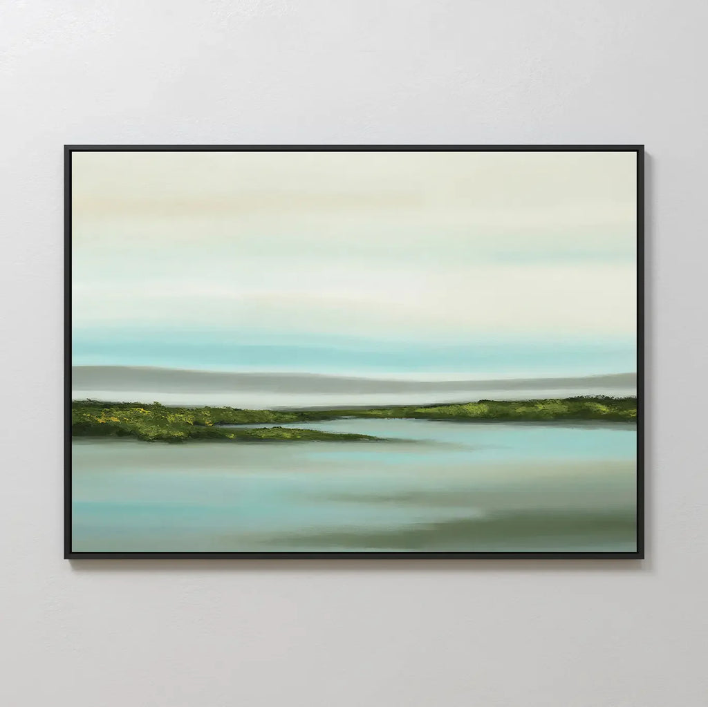 Whispers of the Tidewater – green coastal canvas wall art print by Aspire Prints
