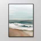 Where the Tide Hushes – blue coastal canvas wall art print by Aspire Prints