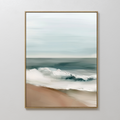 Where the Tide Hushes – blue coastal canvas wall art print by Aspire Prints