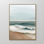 Where the Tide Hushes – blue coastal canvas wall art print by Aspire Prints