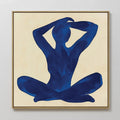 Indigo Repose – blue abstract canvas wall art print by Aspire Prints