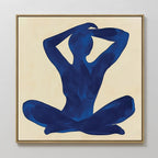 Indigo Repose – blue abstract canvas wall art print by Aspire Prints