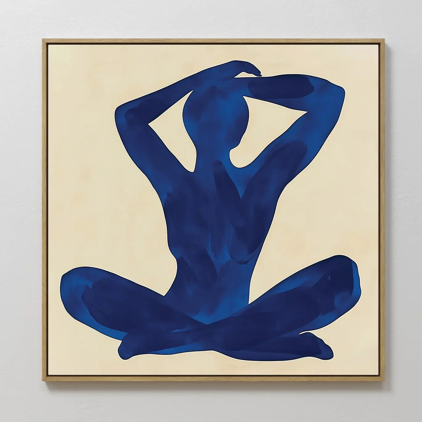 Indigo Repose – blue abstract canvas wall art print by Aspire Prints